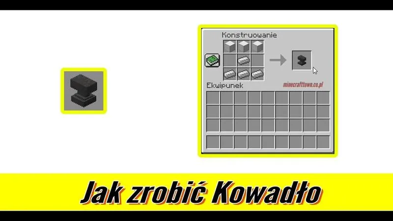Materiały do kowadła Minecraft